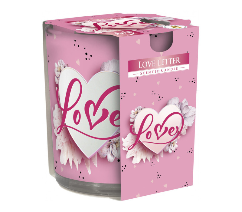 Sviečka vonná sklo LIST LÁSKY 100g Sviečka vonná sklo LIST LÁSKY 100g