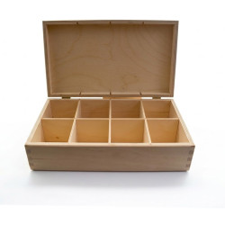 Buková krabička s vekom cinkovaný spoj a 8 priehradkami 29,2x17x8,5 cm Buková krabička s vekom cinkovaný spoj a 8 priehradkami 29,2x17x8,5 cm