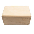 Buková krabička s vekom cinkovaný spoj a 2 priehradkami 16x9,4x8,5 cm