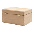 Buková krabička s vekom cinkovaný spoj a 2 priehradkami 16x9,4x8,5 cm