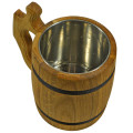 Bukový džbán na pivo nerezová vložka 14x12 cm 0,7 L Bukový džbán na pivo nerezová vložka 14x12 cm 0,7 L