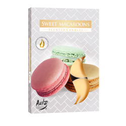 Sviečka čajová SLADKÉ MAKRONKY 6ks