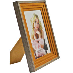 Fotoramček plastový dekor drevo rozmer fotografie (4"x6") 10x15 cm
