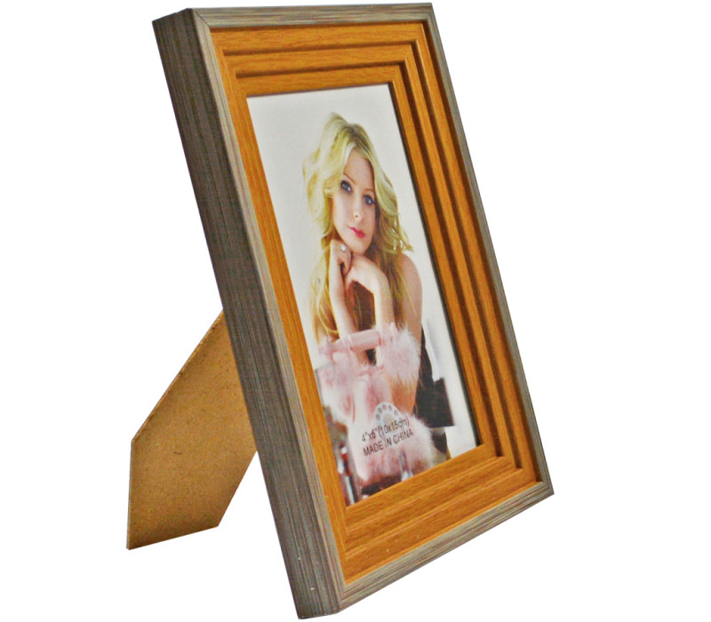 Fotoramček plastový dekor drevo rozmer fotografie (4"x6") 10x15 cm