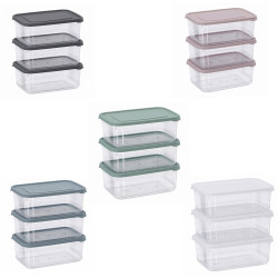 HOBBY LIFE Plastová dóza obdĺžníková FESTIVA 3ks 14x9,7x5,7 cm 0,5 L HOBBY LIFE Plastová dóza obdĺžníková FESTIVA 3ks 14x9,7x5,7 cm 0,5 L