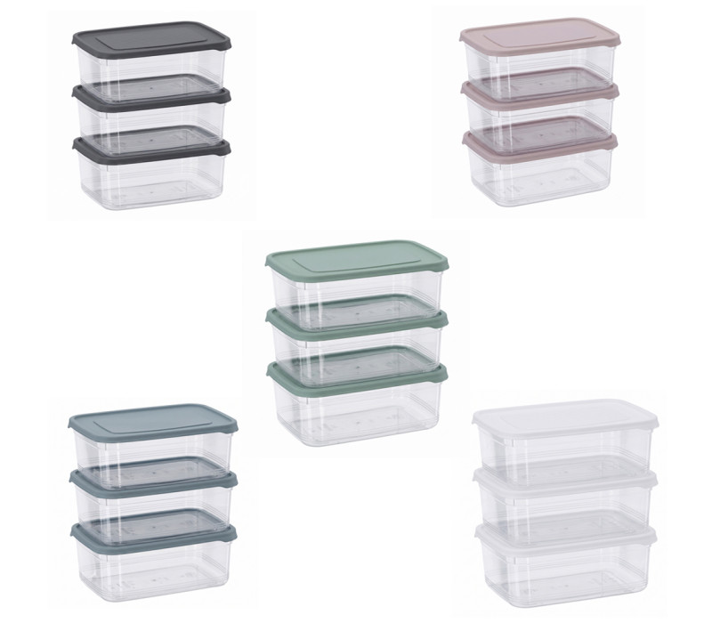 HOBBY LIFE Plastová dóza obdĺžníková FESTIVA 3ks 14x9,7x5,7 cm 0,5 L HOBBY LIFE Plastová dóza obdĺžníková FESTIVA 3ks 14x9,7x5,7 cm 0,5 L