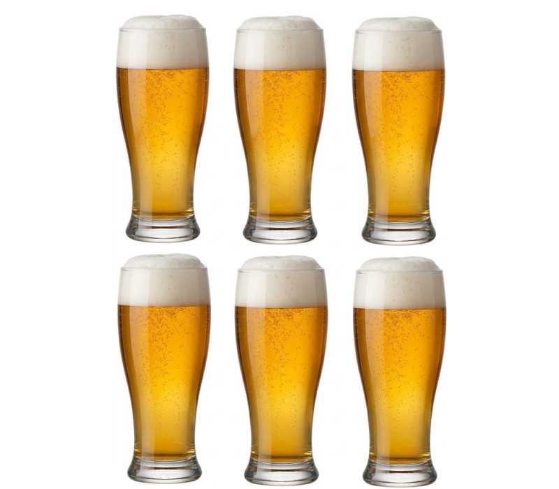 LAV Sklenený pohár na pivo BROTTO 6ks 17,5x8 cm 0,565 L LAV Sklenený pohár na pivo BROTTO 6ks 17,5x8 cm 0,565 L