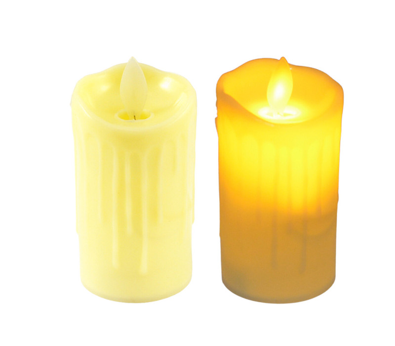 Sviečka LED pohyblivý plameň 6x10,5 cm