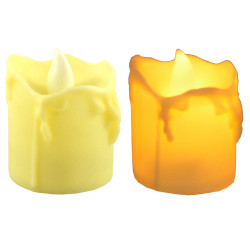 Sviečka LED pohyblivý plameň 2 ks 6x5 cm Sviečka LED pohyblivý plameň 2 ks 6x5 cm