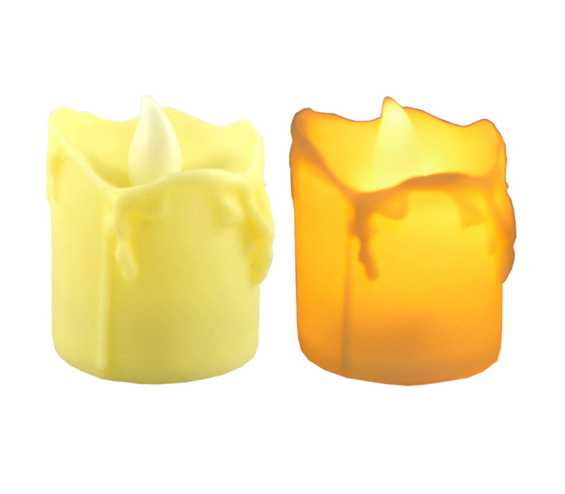 Sviečka LED pohyblivý plameň 2 ks 6x5 cm Sviečka LED pohyblivý plameň 2 ks 6x5 cm