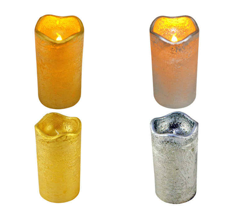 Sviečka LED vosková 7x13 cm