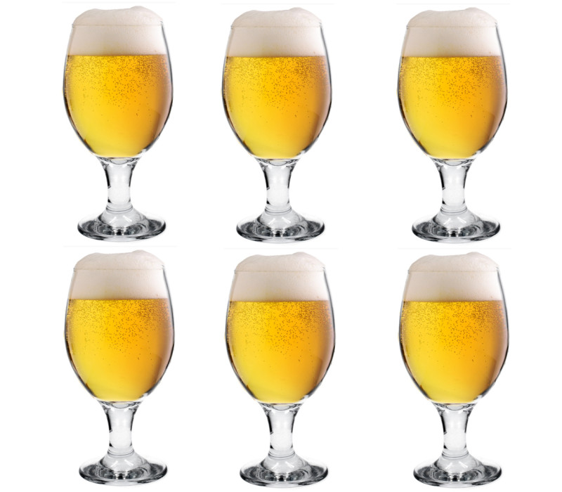 LAV Sklenený pohár MISKET na pivo 6ks 16x6,5 cm 0,4 L