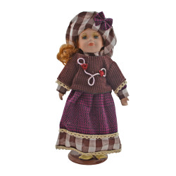 Porcelánová bábika Fialová mašlička 31 cm Porcelánová bábika Fialová mašlička 31 cm