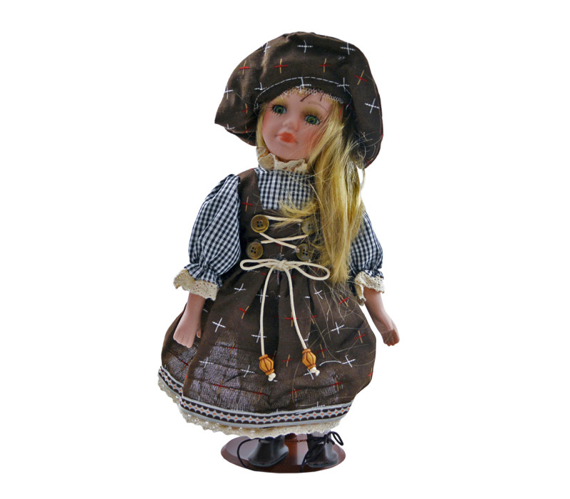 Porcelánová bábika Gombíkové šatôčky 31 cm