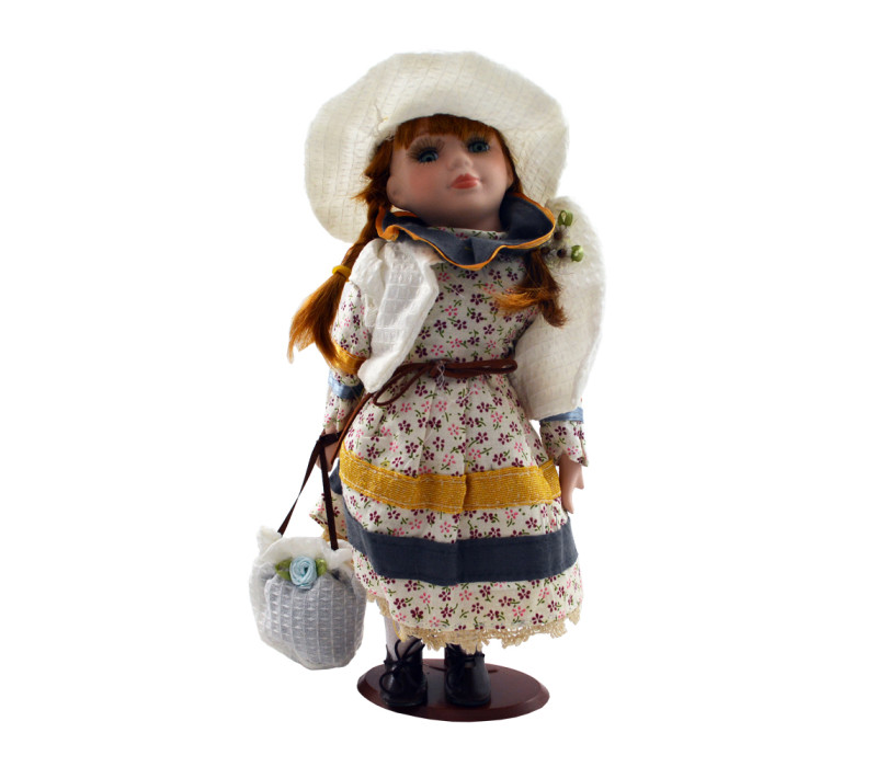 Porcelánová bábika Zimná beloba 31 cm