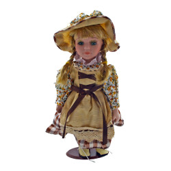 Porcelánová bábika Hnedá mašlička 31 cm Porcelánová bábika Hnedá mašlička 31 cm
