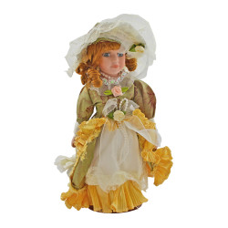 Porcelánová bábika Dvorná dáma s náhrdelníkom 31 cm