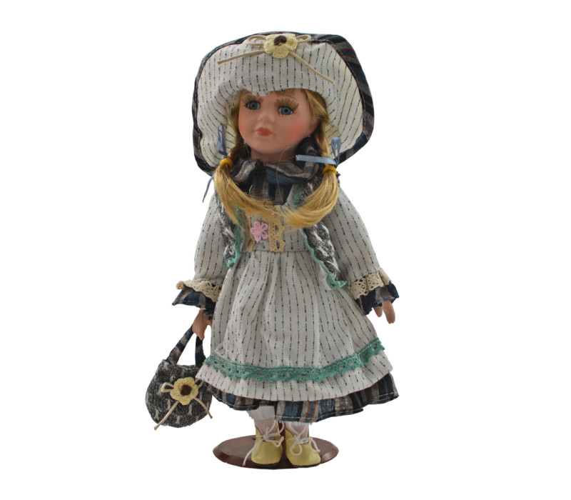 Porcelánová bábika Klobúčik 31 cm