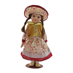Porcelánová bábika Krajkovaná obruba 31 cm Porcelánová bábika Krajkovaná obruba 31 cm