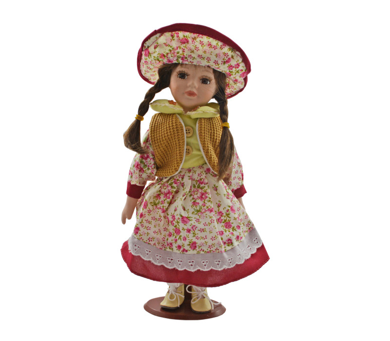 Porcelánová bábika Krajkovaná obruba 31 cm Porcelánová bábika Krajkovaná obruba 31 cm