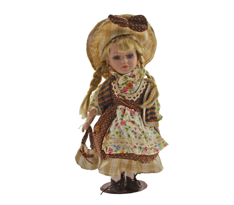 Porcelánová bábika Bodkovaná mašlička 31 cm Porcelánová bábika Bodkovaná mašlička 31 cm