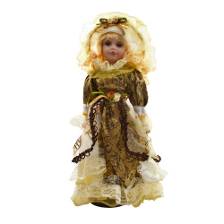 Porcelánová bábika Ružičková róba 31 cm
