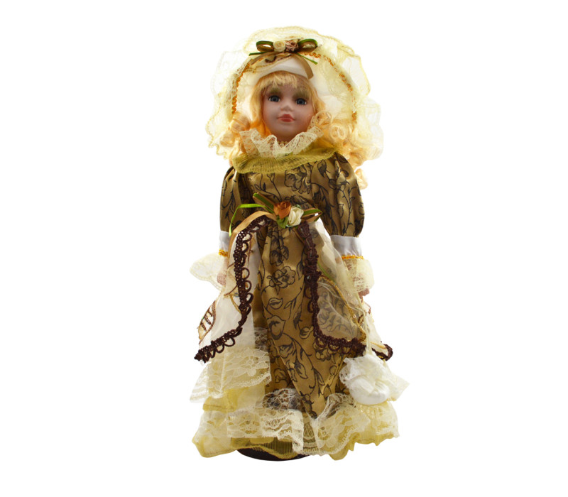 Porcelánová bábika Ružičková róba 31 cm Porcelánová bábika Ružičková róba 31 cm