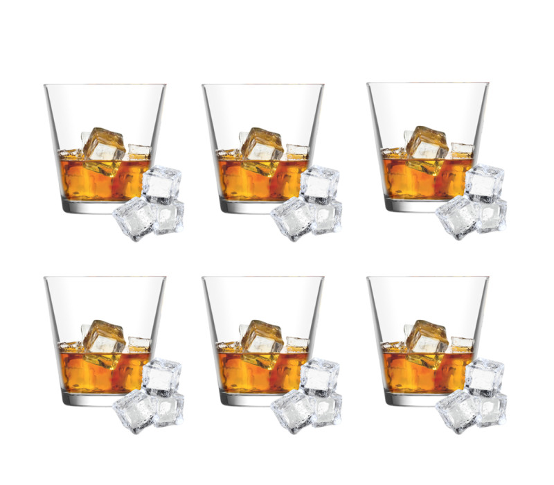 LAV Sklenený pohár WHISKEY 6ks 8,8x8,5 cm 0,255 L LAV Sklenený pohár WHISKEY 6ks 8,8x8,5 cm 0,255 L