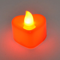 Sviečka LED červená SRDIEČKO 3,8x3,8 cm Sviečka LED červená SRDIEČKO 3,8x3,8 cm