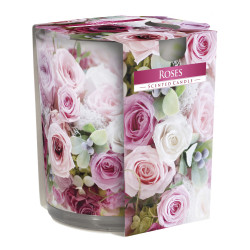 Sviečka vonná sklo ROSES 100g