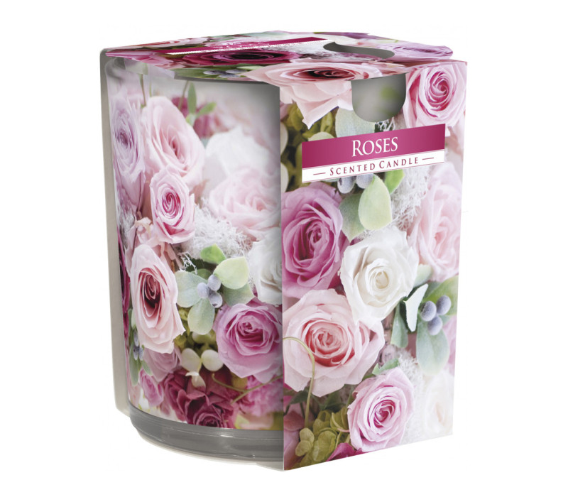 Sviečka vonná sklo ROSES 100g Sviečka vonná sklo ROSES 100g