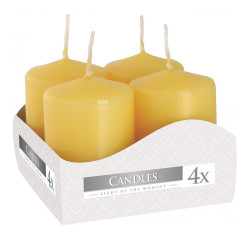Sviečka adventná žltá 4 ks 6x3,8 cm Sviečka adventná žltá 4 ks 6x3,8 cm
