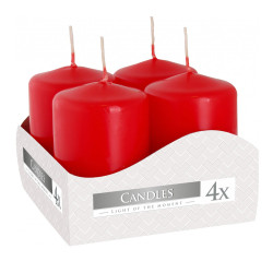 Sviečka adventná červená červená 4 ks 6x3,8 cm Sviečka adventná červená červená 4 ks 6x3,8 cm