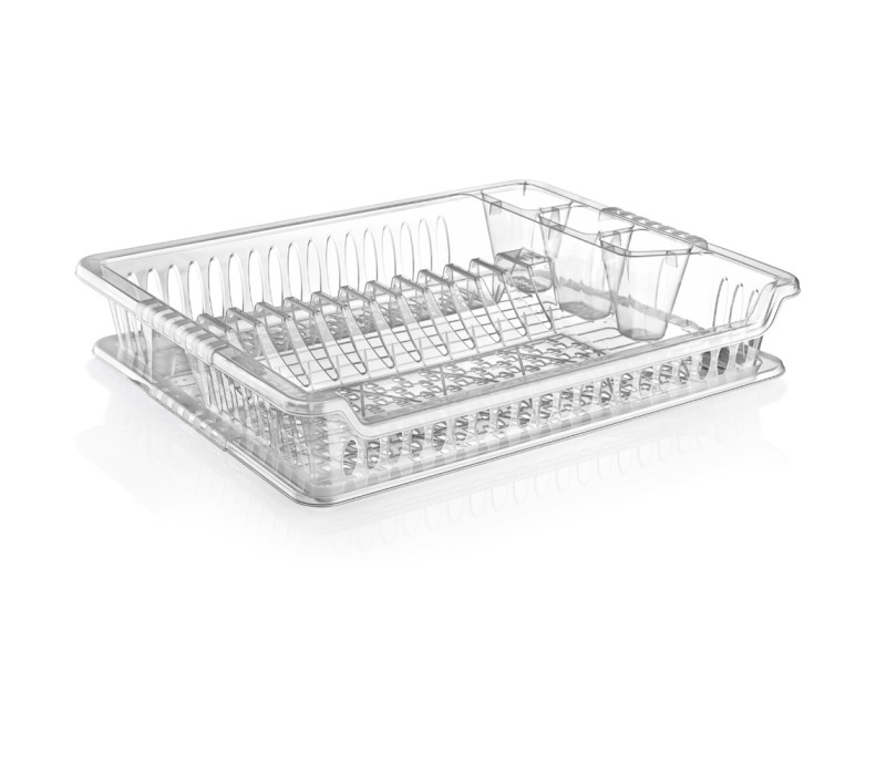 HOBBY LIFE Plastový odkvapkávač riadu transparentný 37x46x8,5 cm