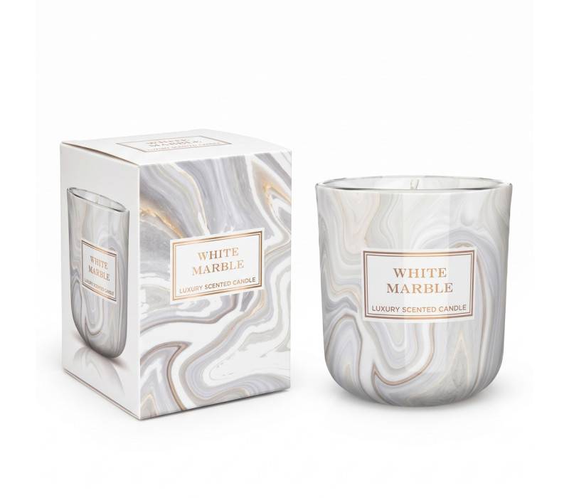 Sviečka vonná sklo MARBLE ANGEL WINGS 150g