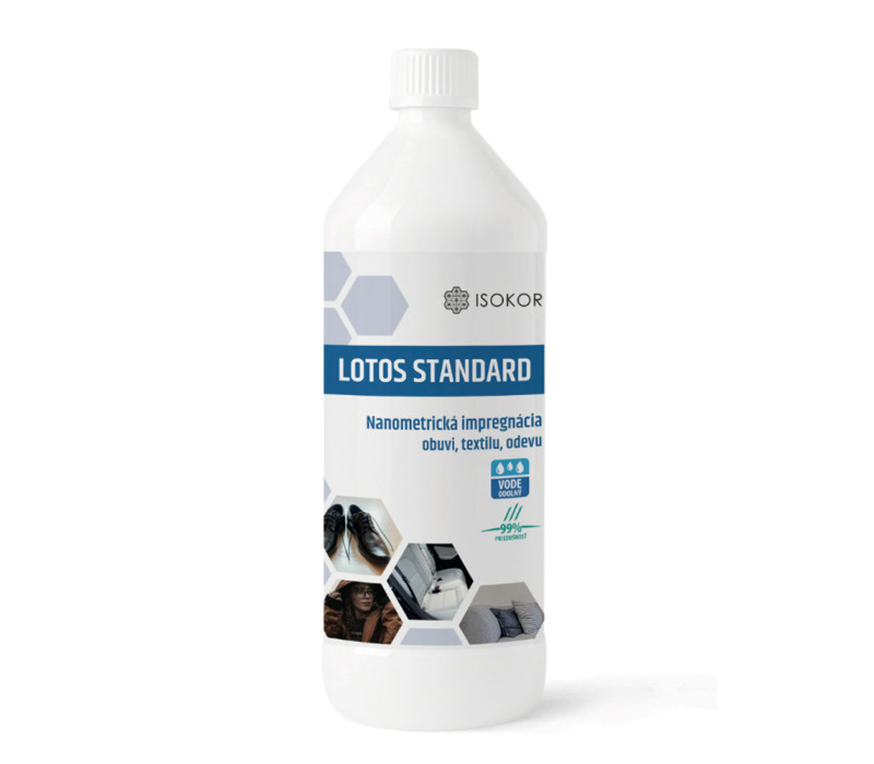 Isokor LOTOS Standard – Nano impregnácia odevov, obuvi, textilu a kože 1 L Isokor LOTOS Standard – Nano impregnácia odevov, obuvi, textilu a kože 1 L