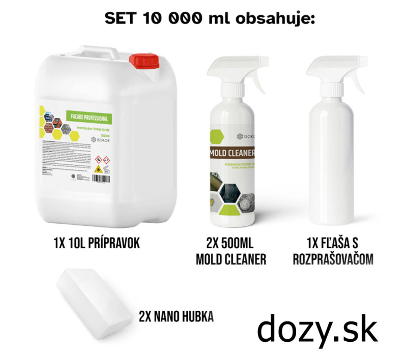 Isokor Set na odstránenie plesní, húb a ich zárodkov – interiér a exteriér 10 L Isokor Set na odstránenie plesní, húb a ich zárodkov – interiér a exteriér 10 L