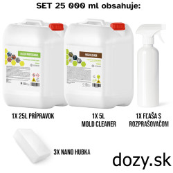 Isokor Set na odstránenie plesní, húb a ich zárodkov – interiér a exteriér 25 L Isokor Set na odstránenie plesní, húb a ich zárodkov – interiér a exteriér 25 L