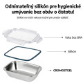 CUITISAN Nerezová dóza obdlžníková EC7PS03 14,9x10,9x5,3 cm 300ml