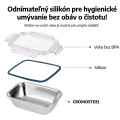 CUITISAN Nerezová dóza obdžníková EC7PS04 14,9x10,9x7,1 cm 500ml