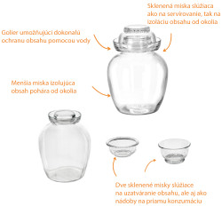Fermentačná sklenená dóza s dvojitým vekom 23x16 cm 2,5 L Fermentačná sklenená dóza s dvojitým vekom 23x16 cm 2,5 L