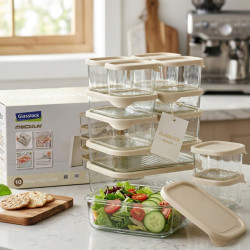 GLASSLOCK Sada sklenených dóz MODULAR (10ks) 4x300ml 2x500ml 2x750ml 1x1200ml 1x1700ml GLASSLOCK Sada sklenených dóz MODULAR (10ks) 4x300ml 2x500ml 2x750ml 1x1200ml 1x1700ml