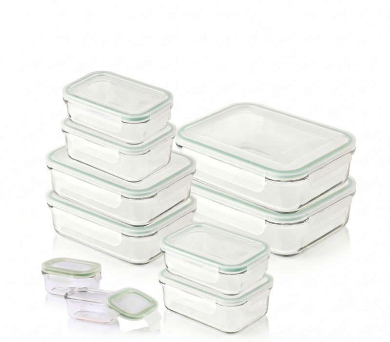 GLASSLOCK Sada sklenených dóz (10ks) 2x150ml 2x400ml 2x715ml 2x1000ml 2x2000ml GLASSLOCK Sada sklenených dóz (10ks) 2x150ml 2x400ml 2x715ml 2x1000ml 2x2000ml