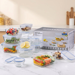 GLASSLOCK Sada sklenených dóz (10ks) 1x400ml 1x900ml 2x450ml 2x950ml 2x1710ml 1x400ml 1x900ml GLASSLOCK Sada sklenených dóz (10ks) 1x400ml 1x900ml 2x450ml 2x950ml 2x1710ml 1x400ml 1x900ml