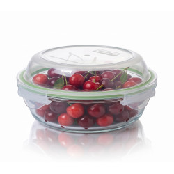 GLASSLOCK Sklenená dóza okrúhla 16x3 cm (bez poklopu) 0,35 L GLASSLOCK Sklenená dóza okrúhla 16x3 cm (bez poklopu) 0,35 L