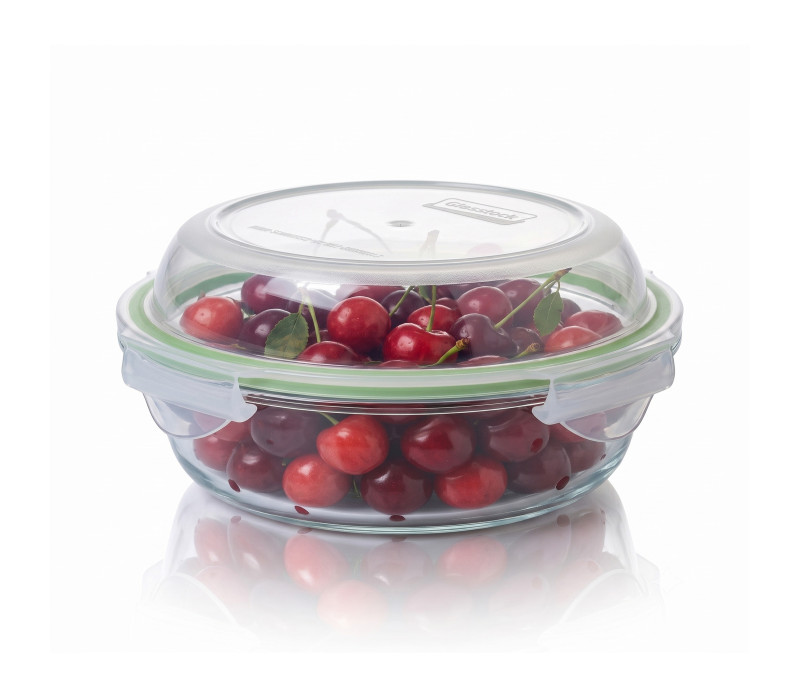 GLASSLOCK Sklenená dóza okrúhla 16x3 cm (bez poklopu) 0,35 L GLASSLOCK Sklenená dóza okrúhla 16x3 cm (bez poklopu) 0,35 L