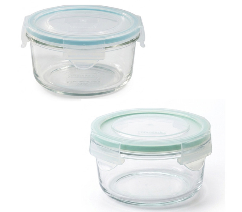 GLASSLOCK Sklenená dóza okrúhla 11,5x5,7 cm 0,38 L GLASSLOCK Sklenená dóza okrúhla 11,5x5,7 cm 0,38 L