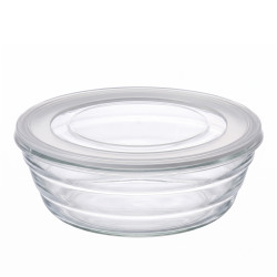 GLASSLOCK Sklenená dóza okrúhla 18,5x6,9 cm 1,2 L GLASSLOCK Sklenená dóza okrúhla 18,5x6,9 cm 1,2 L