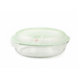 GLASSLOCK Sklenená dóza okrúhla s ventilom 21x3,9 cm (bez poklopu) 0,8 L GLASSLOCK Sklenená dóza okrúhla s ventilom 21x3,9 cm (bez poklopu) 0,8 L