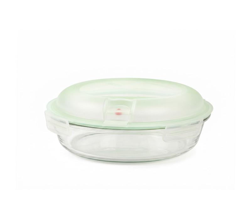 GLASSLOCK Sklenená dóza okrúhla s ventilom 21x3,9 cm (bez poklopu) 0,8 L GLASSLOCK Sklenená dóza okrúhla s ventilom 21x3,9 cm (bez poklopu) 0,8 L